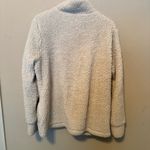 Weatherproof 1/4 Zip Womens L Cozy Pullover Sherpa Type Cream Blue Gray Chevron Photo 1