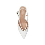 Marc Fisher Avila White Slingback Kitten Heels Size 10 M Photo 3
