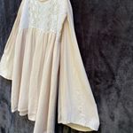 Kaitlyn  Cold Shoulder Tunic Dress Top Cream Photo 4