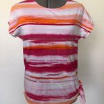 White Stag  Womens T.Shirt Size Small 4-6 Sequined Front Side Tie New Photo 0