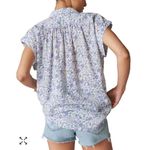 Lucky Brand Womens Floral Cap Sleeve Popover Shirt Multicolor Size Medium NWT Photo 4