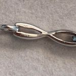 Zales  Oval Swiss Blue Topaz Infinity Link Bracelet Sterling Silver 925 Photo 4
