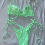 SheIn Green Ruffle Bikini Set M Photo 3