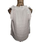 Crown & Ivy Ruffle Neck Top Sleeveless Tassel White‎ Blouse PS White Size undefined Photo 1