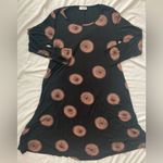 Komil Black Cocoon Long Sleeve Graphic Print Midi Dress Size Small Blue Photo 2