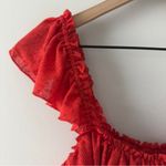 Free People Free-Est Ribbed Ruffle Cropped Top in Fiesta Red Tank Tiered Crop M Photo 8