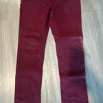 Burgundy Denim Pants for Women | Medium | Casual & Chic Red Size undefined Photo 0