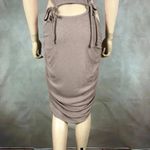 Popular 21 Cut-Out Waist Ruched Bodycon Dress NEW Size Large Photo 9