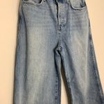 Favorite Daughter jeans: The Masha Super High Rise Wide Leg Crop in Dublin 27 Blue Photo 11
