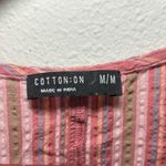 Cotton On  Pink‎ Multicolored Striped Tie Front Textured Dress Size Women's M Photo 4