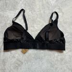 PINK by Victoria's Secret Black Velvet Bralette SZ Large Padded Photo 2