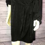 ASOS NWT  DESIGN Curve long sleeve mini wrap sexy dress in black size 14 Photo 6