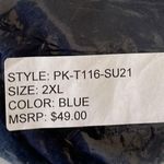 PSK Collective Womens Short Sleeve Hoodie in Navy size 2XL Blue Photo 2