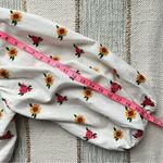 Farm Rio Mixed Cross Stitch Flowers Embroidered Long Balloon Sleeves Crop Top XL Photo 6