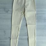 Halston Heritage NWT Cream High Waist Ribbed Leggings Size XS Photo 6