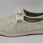 Keds X Kate Spade NY Women's Triple Glitter Silver Cream Lace Up Sneakers Shoe Photo 1