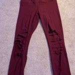 Ripped Leggings Red Photo 1