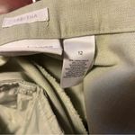 Liz Claiborne NWOT  Sage Green Tabitha Linen Cotton Blend Trousers Sz 12 Photo 4