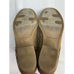 Fergalicious Womans By Fergie Bizzy Booties 10 M Tan Back Zip Cut Out Block Heel Photo 6