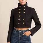 United Colors Of Benetton Cropped Military-Style Wool Jacket Size 42 (IT) Photo 0