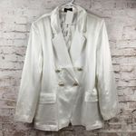 Retrofête Retrofete Saige Double Breasted Blazer in Ivory Size XXL NWT Satin Gold Button Photo 2
