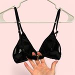 DIXXON NWT black tanning swim suit bikini top removable pads adjustable straps Size L Photo 3