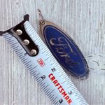 Ford Motor Co Key Fob Ring Blue Oval Heavy Silver Tone Car Auto Keychain 2007 Photo 1