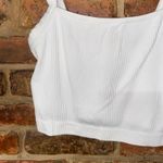 Colsie White Ribbed Knit Seamless Brami Crop Tank Top Women's Size Medium Photo 2