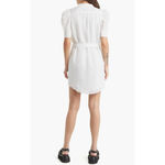 Frame NWT  Gillian Puff Sleeve Cotton Shirtdress Women's White Blanc Size XS $398 Photo 1