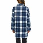 Banana Republic NWT Oversized  Navy and White Plaid Button Down Shirt Jacket Photo 3