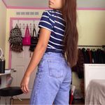 Rue 21 Ruse 21 navy blue striped baby tee tie up Photo 1