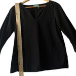 Fresh Produce Black Tunic Top Size S Cotton V Neck Long Sleeve Casual Photo 5