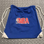 NBA Drawstring Backpack‎ Blue White Mesh Sport Gym Sack Photo 0