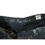 We The Free Free People  mid rise black distressed denim jean shorts size 27 Photo 3