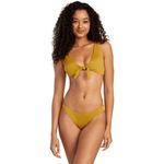 RVCA  Golden Brown Tie Front Bralette Swim Bikini Large NWT Photo 6