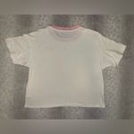 American Eagle  Outfitters women’s White Tee with Pink Trim Photo 4