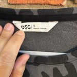 DSG womens animal print mesh sleeve detail crew neck sweatshirt gray small Photo 3