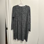 J.Jill Wearever Chic Long Sleeve Black and White Dress Gray Size L Photo 1