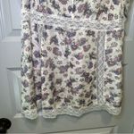 Victoria's Secret VTG  White/Purple Floral Print Silk Pajama Top size L Photo 5
