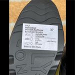 Fly London  Palt Black Antique Silver Leather Lace Up Wedge Shoes 37 /6.5 Photo 5