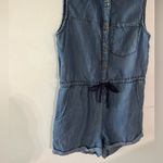 Forever 21  Romper Women's Small Denim Chambray Sleeveless One Piece Lightweight Photo 3