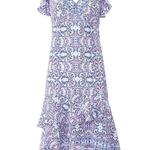 Nanette Lepore Abstract Dress in Blue 12 Womens Sheath Midi Photo 7