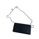 LA REGALE Vintage Navy Blue Chain Mesh Cocktail Bag w/ Strap Photo 1