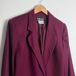 Sag & Harbor 100% Wool Blazer In Burgundy With Pockets Lined Workwear Size 12‎ Photo 5