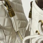 Sam & Libby  Women's Otis Quilted Heeled Ankle Boot In Soft Eggshell Size 9 Photo 4