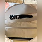 ZARA  White Cropped Jacket with Green/Navy Stripes: windbreaker type material Photo 6