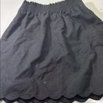 J.Crew Black Mini Skirt with Scalloped Hem Photo 8