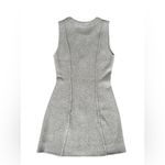 ZARA Knit Mini Dress Wool Blend Gray Bodycon Front Zipper Fall Winter Small NWT Photo 2
