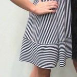 Esley Linen Blue / White Striped Dress Photo 0