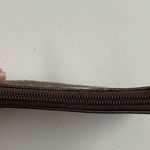 Fossil Coin Purse Pouch Leather Zipper ID Window Key Charm Pewter Gold Brown Photo 13